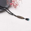 N-8042 Fashion Tibetan Ceramic Bead Pendant Necklace Sweater Chain