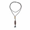 N-8041 Ethnic style Necklace Brown Tibetan Celestial Beads Sweater Chain