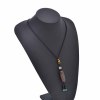 N-8041 Ethnic style Necklace Brown Tibetan Celestial Beads Sweater Chain