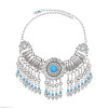 N-8040 Coin Tassel Women Necklace Vintage Bohemian Ethnic Chains Chokers Necklaces