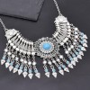 N-8040 Coin Tassel Women Necklace Vintage Bohemian Ethnic Chains Chokers Necklaces