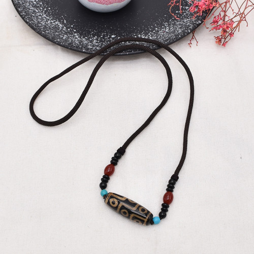 N-8039  Vintage Tibetan Bead Pendant Beaded Choker Necklace for Women Girls Party Gift