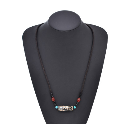 N-8039  Vintage Tibetan Bead Pendant Beaded Choker Necklace for Women Girls Party Gift