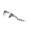 R-1579-B/BK/S Women Fashion Punk Alloy Scorpion Skull Ring Index Finger Ring Foldable Tail for Girls Vacation Decoration