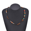 N-8057 Vintage Tibetan Bead Pendant Beaded Choker Necklace for Women Girls Party Gift