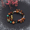 N-8057 Vintage Tibetan Bead Pendant Beaded Choker Necklace for Women Girls Party Gift