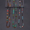 N-8057 Vintage Tibetan Bead Pendant Beaded Choker Necklace for Women Girls Party Gift