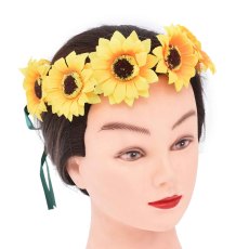 F-1065 Sunflower Women Hairbands Ethnic Bandage Statement Wedding Hair Jewelry Headband