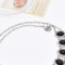 N-8058 Coin Tassel Women Necklace Vintage Bohemian Ethnic Black Bead Chains Chokers for Girls Vacation Birthday Party