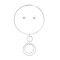 N-8061-G/S Alloy Circle Layered Necklace Simple Choker Girls Earring Stud Set for Women Vacation Party Jewelry Decoration