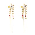 F-1068 1 Pair Fox Rabbit Hairpin Long Tassel Chinese Girl Cute Hair Accessories