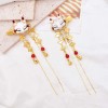 F-1068 1 Pair Fox Rabbit Hairpin Long Tassel Chinese Girl Cute Hair Accessories