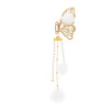 F-1069  Rhinestone Butterfly Tassel Pearl Back Head Hairpin Fashion Head Ornament Hair Claw Catch Clips Shark Clip