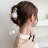 F-1069  Rhinestone Butterfly Tassel Pearl Back Head Hairpin Fashion Head Ornament Hair Claw Catch Clips Shark Clip