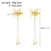 F-1070 2PC Butterfly Hairclips Women Long Tassel Cute Bangs Hair Jewelry