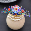 F-1067 Retro flower hairpin jewelry Pearl Tassel costume wedding hair accessories Banquet party for Women Girl Gift