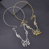 N-8064 New Vintage Clouds Bells Luxury Pearl Metal Long Tassel Pendant Necklace Ladies Banquet Jewelry