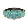 N-8069-GR/PI/PU Flower Rice Bead Women Belt Ethnic Statement Wide Elastic Body Belt for Girls Women Dancing