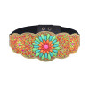 N-8071-BK/GR/PI Rice Bead Women Dress Belt Ethnic Statement Wide Elastic Body Belt for Girls Women Dancing Decoration