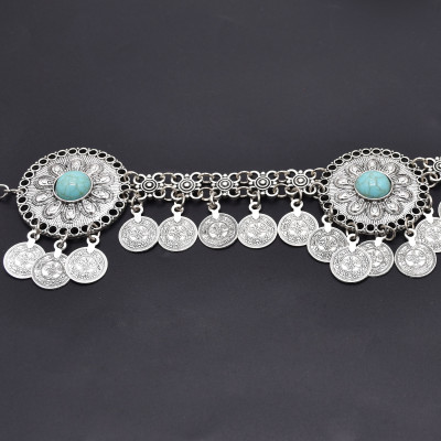 F-1074 Vintage Bohemian Coin Tassel Headband Ethnic Statement Hair Jewelry for Women Girls