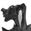 E-6579 New Alloy Fashion Rhinestone Long Tassel Earrings for Women's Party Jewelry Birthday Gift