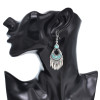 E-6580  Bohemian Turquoise Beads Tassel Lady Pendant Earrings Suitable for Ladies' Party Jewelry Gifts