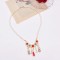 N-8075  Fashion Pearl Red Crystal Choker Necklace for Women Girls