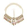 F-1081  Vintage Bohemian Multi Tassel Headband Ethnic Statement Hair Jewelry for Women Girls