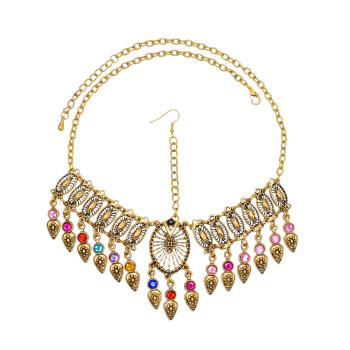F-1081  Vintage Bohemian Multi Tassel Headband Ethnic Statement Hair Jewelry for Women Girls