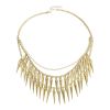 Punk Rock Gothic gun black Rivets Tassel necklace N-1306