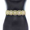 N-8080 Egypt Style Women Hollow Square Belly Chain Waist Chain Clear Crytsal Gold Alloy For Women Party Dance Jewelry Accessories
