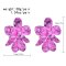 E-6583 Acrylic Women Flower Earrings Exaggerated 2 Layers Wedding Party Drop Earrings