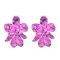 E-6583 Acrylic Women Flower Earrings Exaggerated 2 Layers Wedding Party Drop Earrings