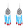 E-6585-BL/RE Vintage Tibetan Earrings Ethnic Bead Tassel Dangle for Women Girl Vacation Party Festival Jewelry Gift