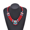 N-8085 Bohemian Acrylic Beads Lady Tassel Forehead Headwear Statement Vintage Lady Hair Jewelry Gift