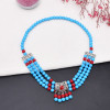 N-8085 Bohemian Acrylic Beads Lady Tassel Forehead Headwear Statement Vintage Lady Hair Jewelry Gift