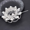 F-1082 Retro Silver Lotus Chinese Palace Hairpin Crown