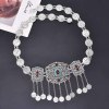 N-8089 Fashion Gypsy Silver GOLD Alloy Coin Tassel Red Crystal Blue Resin Beads Belly Body Chain Waist Chain Body Jewelry