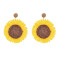 E-6587-A/B/C/D Summer Raffia Braided Sunflower Earrings Fashion Dangle For Women Girls Vacation Party Jewelry