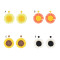 E-6587-A/B/C/D Summer Raffia Braided Sunflower Earrings Fashion Dangle For Women Girls Vacation Party Jewelry