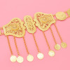 N-8091 Coin Tassel Body Chain Gold Charm Carving Hollow Afghanistan Sexy Belly Dance Chain Women's Jewelry Gift