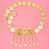 N-8091 Coin Tassel Body Chain Gold Charm Carving Hollow Afghanistan Sexy Belly Dance Chain Women's Jewelry Gift