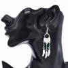 E-6588 Bohemian Green Blue Red Acrylic Beads Leaf Tassel Lady Pendant Earrings Suitable for Ladies' Party Jewelry Gifts