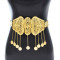 N-8093 Fashion Coin Tassel Women Body Chains Gold Charms Carved Hollow Sexy Belly Dance Chains