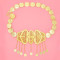 N-8093 Fashion Coin Tassel Women Body Chains Gold Charms Carved Hollow Sexy Belly Dance Chains