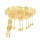 N-8098 Gold Long Chain Coin Tassel Pendant Waist Belly Chains Hollow Rose Patterned Metal Waistband Body Jewelry