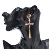 E-6591 European and American Fashion Sweet Luxury Cross Earrings Ladies Party Jewellery Birthday Gift