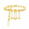 N-8099 Gold Long Chain Coin Tassel Pendant Waist Belly Chains Gold Coin Metal Waistband Body Jewelry
