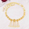N-8099 Gold Long Chain Coin Tassel Pendant Waist Belly Chains Gold Coin Metal Waistband Body Jewelry