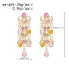 E-6590 Tassel Pendant Women Earrings Bohemian Ethnic Rhinestones Statement Drop Earrings